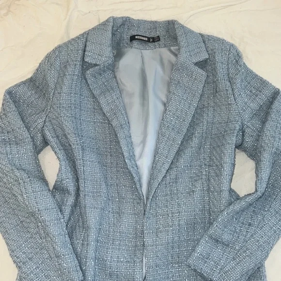 Blue Missguided oversized blazer - Picture 2 of 3